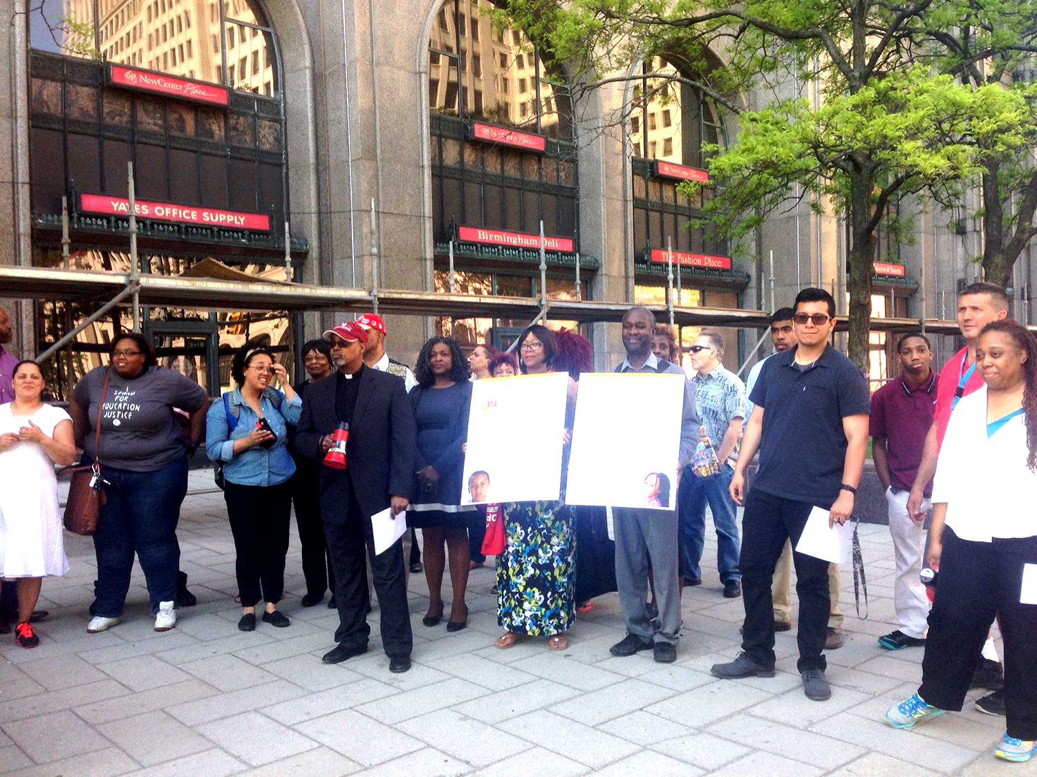 Photo: Educators, parents and activists deliver the community platform.